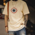 Retro Guardian Eye Embroidered T-Shirt – Men’s 300g Heavy Cotton Summer Tee